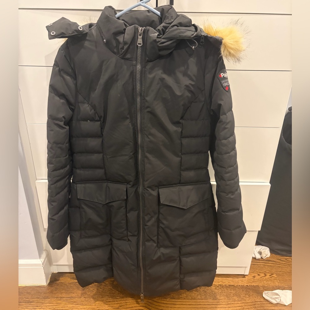 Pajar Women's Black Puffer Jacket with Fur Trim
